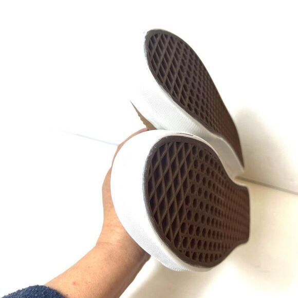 Vans Classic Sk8-Hi Tan Leather Womens Sz 9.5 Skate Shoes Mens 8 Lace Up Sneaker - Picture 7 of 10